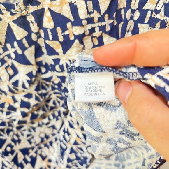 WAYF Blue geometric print cropped tank top- Size S‎ - Picture 3 of 4